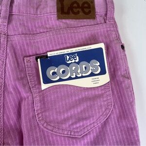NWT Lee High Rise pink flare corduroy pants.